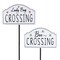 Exhart Exhart Black/White Metal 26 in. H Lady Bug and Bee Crossing Yard Stake, PK12 50968 - alternate 1